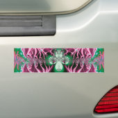 Abstracte Kunst Rode Bloem Bumpersticker (Op auto)