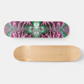 Abstracte Kunst Rode Bloem Skateboard (Horizontaal)