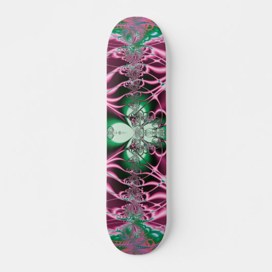 Abstracte Kunst Rode Bloem Skateboard (Voorkant)