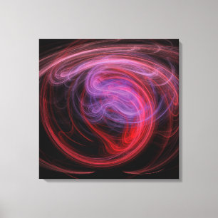Abstracte Kunst Rode Golf Canvas Afdruk