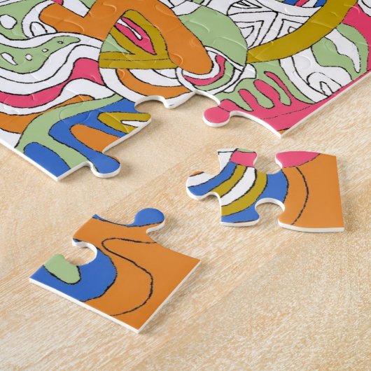 abstracte kunst "Rolling Sky" Legpuzzel (Zijkant)
