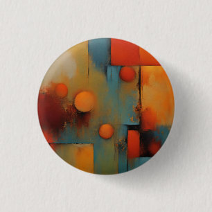 Abstracte kunst ronde button 3,2 cm