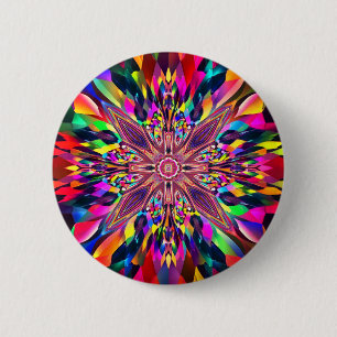 Abstracte kunst ronde button 5,7 cm