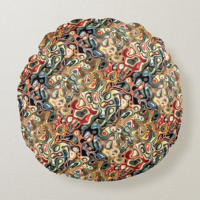 Abstracte Kunst Ronde Kussen (Voorkant)