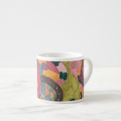 abstracte kunst "Roze stemming" Espresso Kop (Voorkant rechts)