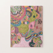abstracte kunst "Roze stemming" Legpuzzel (Verticaal)