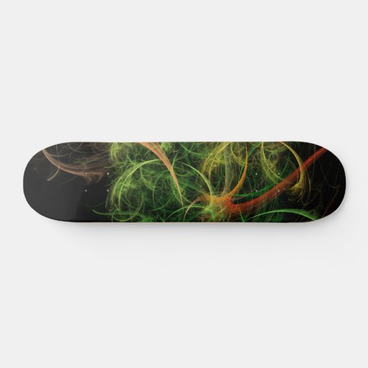 Abstracte kunst ruimte bloemen skateboard (Horizontaal)