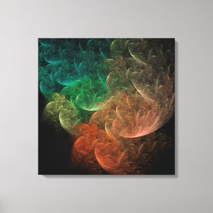 Abstracte Kunst Ruimte Vogel Canvas Afdruk