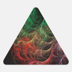 Abstracte Kunst Ruimte Vuur Driehoek Sticker