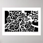 abstracte kunst "Ruimtevaart" Poster (Voorkant)