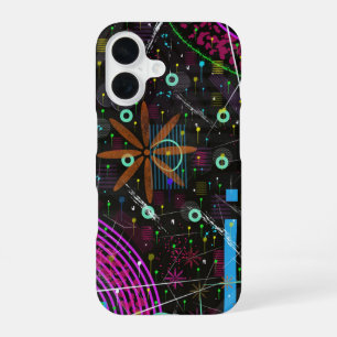 Abstracte Kunst: Satelliet iPhone 16 Hoesje