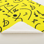 Abstracte kunst schilderen een van een soort dunne sherpa deken (3/4)