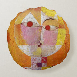 Abstracte  kunst ~ Senecio Cushions Rond Kussen