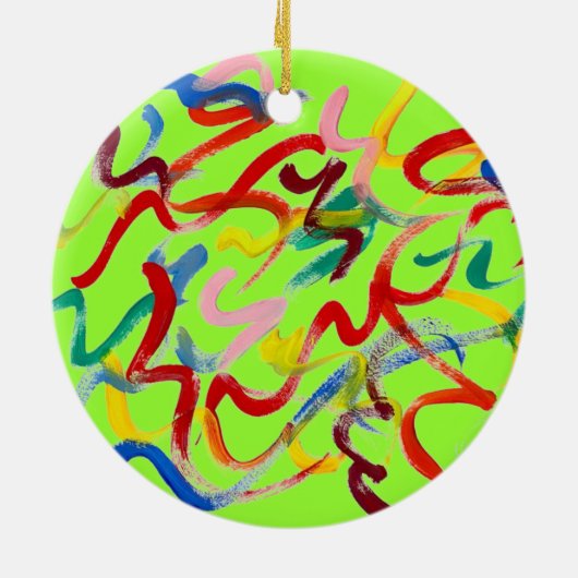 Abstracte Kunst Siervoorwerp Keramisch Ornament (Achterkant)