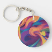 Abstracte kunst sleutelhanger (Voorkant)