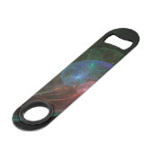 Abstracte kunst Space Wave Speed Flessenopener (Achterkant Gekanteld)