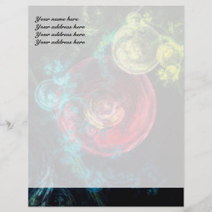 Abstracte Kunst Sterrenstelsels Cirkels Briefhoofd Ontwerp