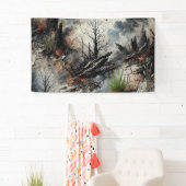 Abstracte Kunst Stoffen Banner (Insitu)