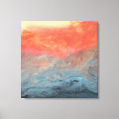 Abstracte Kunst - "Stormy Sunset" Canvas Afdruk (Voorkant)