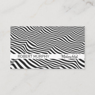 Abstracte kunst Stripes Wave Visitekaartje