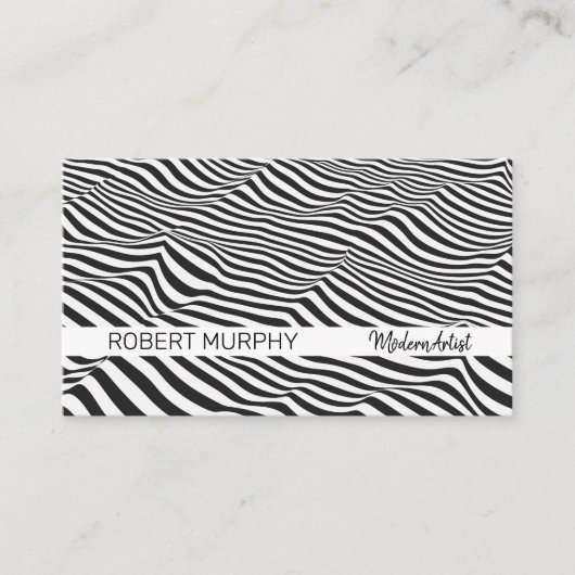 Abstracte kunst | Stripes Wave Visitekaartje (Voorkant)