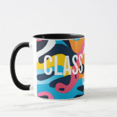 Abstracte kunst student Afstuderen klasse van 2025 Mok (Links)