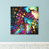 Abstracte kunst: stukjes van een droom canvas afdruk (Insitu (Houten vloer))