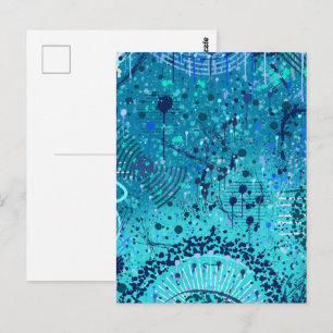 Abstracte Kunst: Symfonie op de Zee Briefkaart