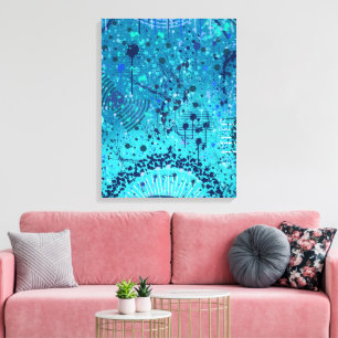 Abstracte Kunst: Symfonie op de Zee Canvas Afdruk