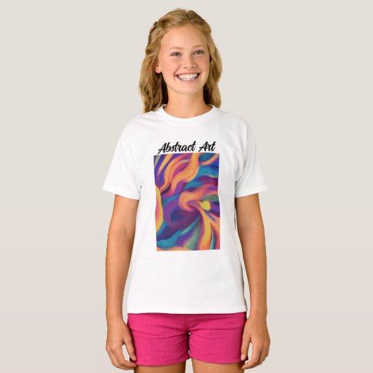 Abstracte kunst t-shirt (Voorkant volledig)