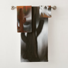 Abstracte kunst tegen brand en ijs in het zuidwest bad handdoek