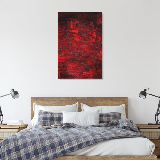 Abstracte Kunst Thrum Canvas Afdruk (Insitu (Slaapkamer))