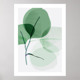 Abstracte kunst tropische bladeren poster