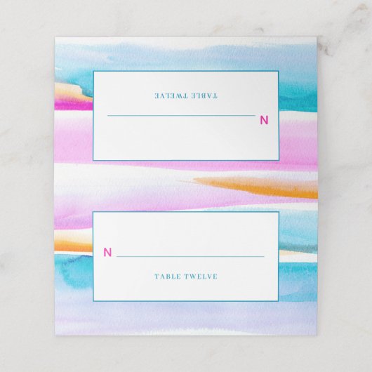 Abstracte kunst tropische getijdenlijnen evenement (Buitenkant ongevouwen)