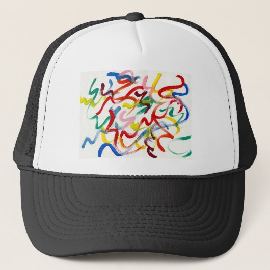 Abstracte kunst trucker pet (Voorkant)