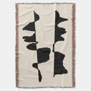 Abstracte Kunst Tweezijdige Geweven Dekens Deken