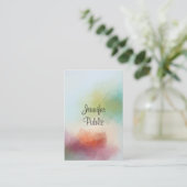 Abstracte kunst Typografie Trendy Modern Verticaal Visitekaartje (Staand voorkant)