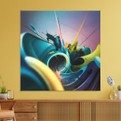 Abstracte kunst-uitbarsting van oneindige energie  canvas afdruk (Insitu (Woonkamer))
