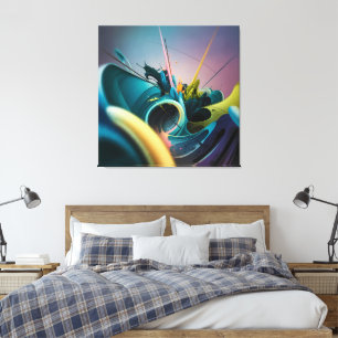 Abstracte kunst-uitbarsting van oneindige energie  canvas afdruk
