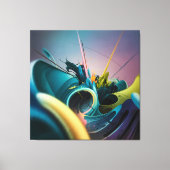Abstracte kunst-uitbarsting van oneindige energie  canvas afdruk (Voorkant)