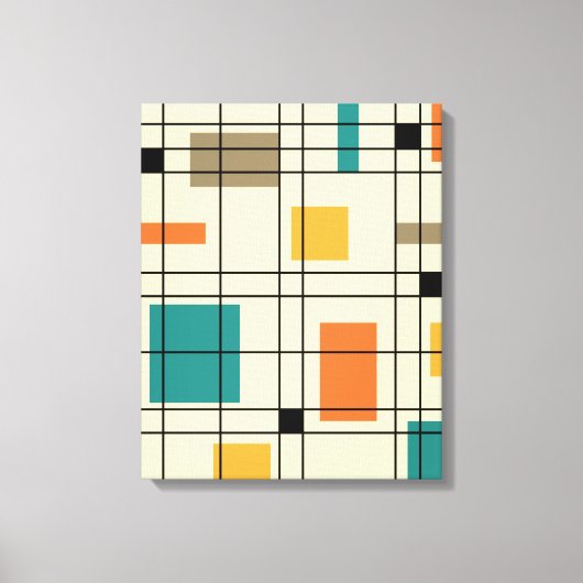 abstracte kunst van 1950 canvas afdruk (Voorkant)