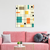 abstracte kunst van 1950 canvas afdruk (Insitu (Woonkamer))