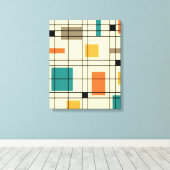 abstracte kunst van 1950 canvas afdruk (Insitu (Houten vloer))