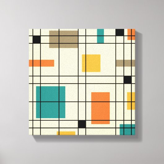 abstracte kunst van 1950 canvas afdruk (Voorkant)
