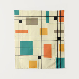abstracte kunst van 1950 wandkleed
