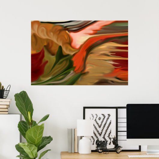 Abstracte kunst van Cornucopia Poster (Thuiskantoor)