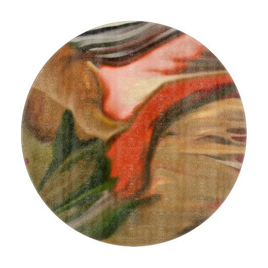 Abstracte kunst van Cornucopia Snijplank (Voorkant)