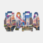 Abstracte Kunst van de Cleveland Skyline Bedankdoosjes (Uitgevouwen)
