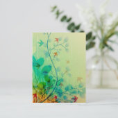 Abstracte kunst van de moderne lente briefkaart (Staand voorkant)