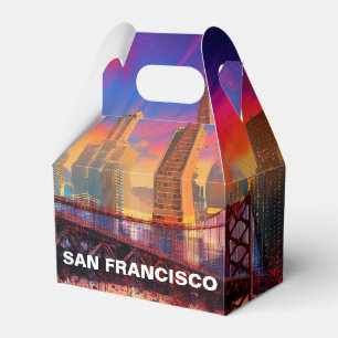 Abstracte Kunst van de San Francisco Skyline Bedankdoosjes
